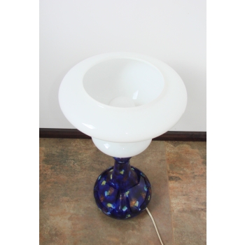 Vintage lampa ze szkła i porcelany styl Wallendorf